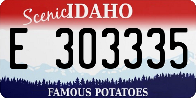 ID license plate E303335