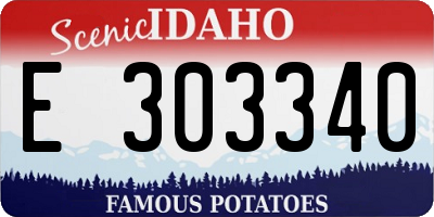 ID license plate E303340