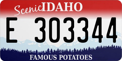 ID license plate E303344
