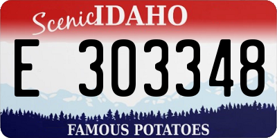 ID license plate E303348