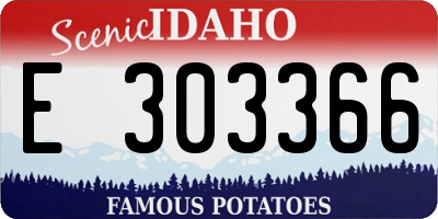 ID license plate E303366