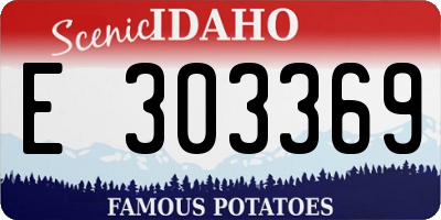 ID license plate E303369
