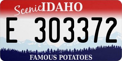ID license plate E303372