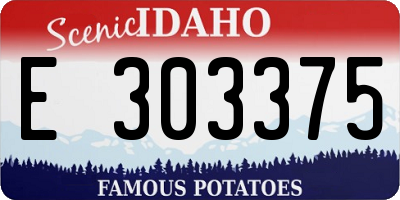 ID license plate E303375