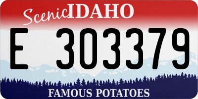 ID license plate E303379