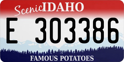 ID license plate E303386