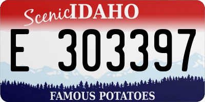ID license plate E303397