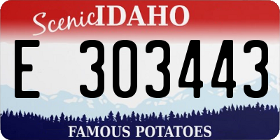 ID license plate E303443