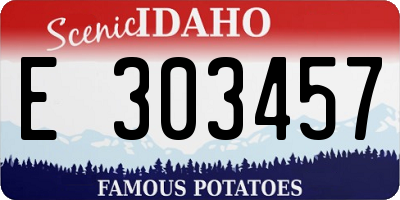 ID license plate E303457