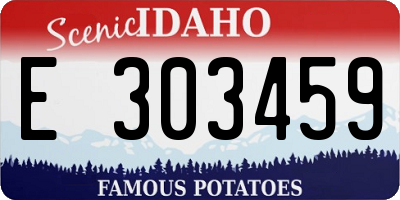 ID license plate E303459