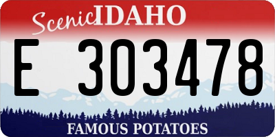 ID license plate E303478