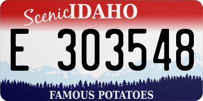 ID license plate E303548