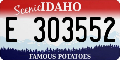 ID license plate E303552