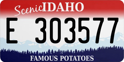 ID license plate E303577