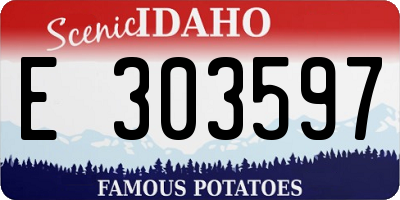ID license plate E303597