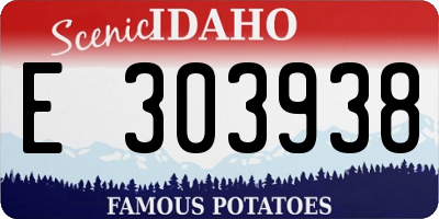ID license plate E303938