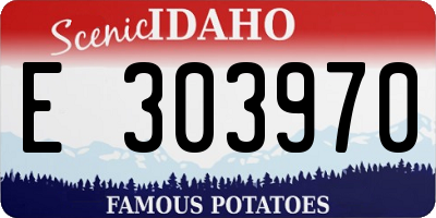 ID license plate E303970