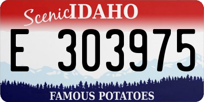 ID license plate E303975