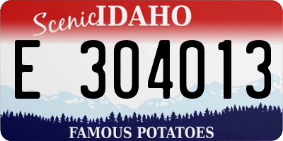 ID license plate E304013
