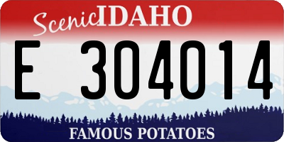 ID license plate E304014