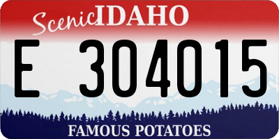 ID license plate E304015