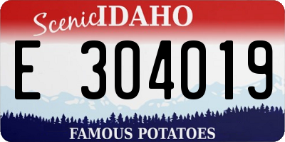 ID license plate E304019