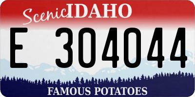ID license plate E304044