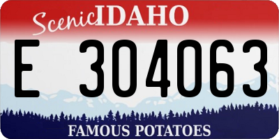 ID license plate E304063