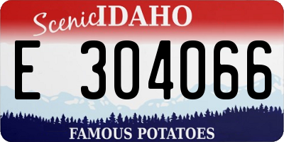ID license plate E304066
