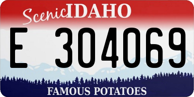 ID license plate E304069