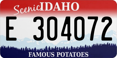 ID license plate E304072