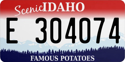 ID license plate E304074