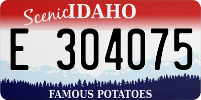 ID license plate E304075