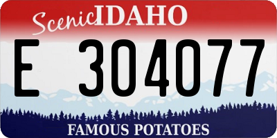 ID license plate E304077