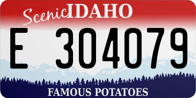 ID license plate E304079