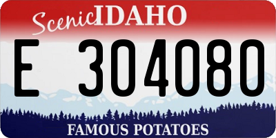 ID license plate E304080
