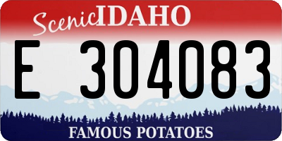 ID license plate E304083