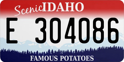 ID license plate E304086