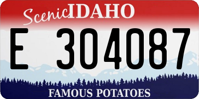 ID license plate E304087