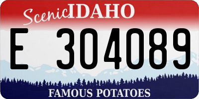 ID license plate E304089