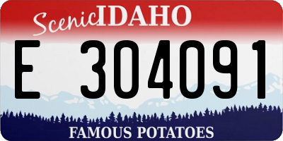 ID license plate E304091