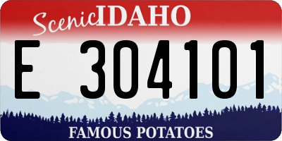 ID license plate E304101