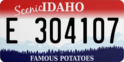 ID license plate E304107