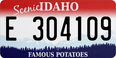 ID license plate E304109