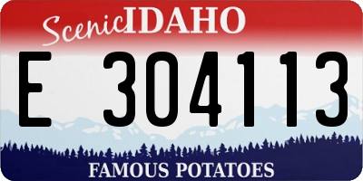 ID license plate E304113