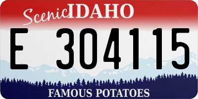 ID license plate E304115