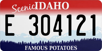 ID license plate E304121