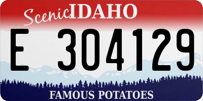 ID license plate E304129