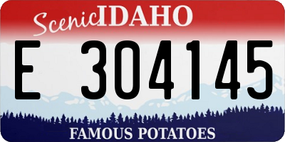 ID license plate E304145