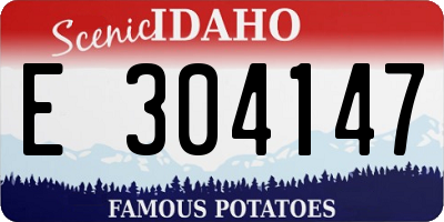 ID license plate E304147